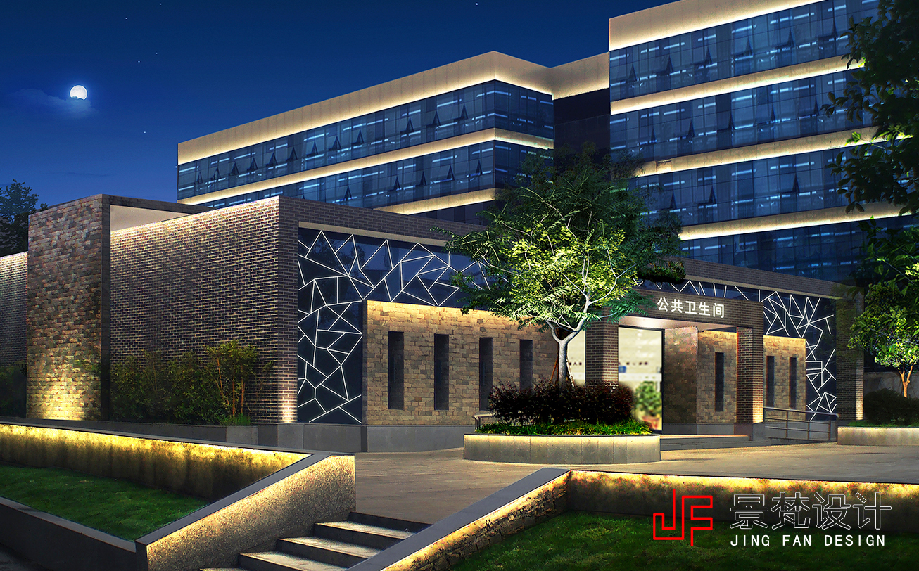 工业园区照明设计夜景效果图
