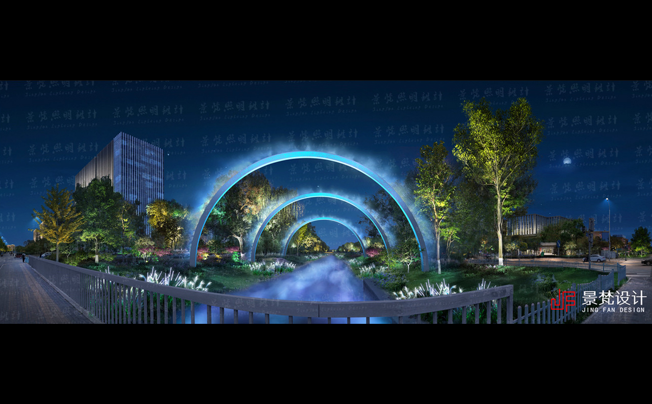 景观亮化照明设计,夜景效果图|照明设计|灯光设计|亮化设计|景梵照明设计有限公司